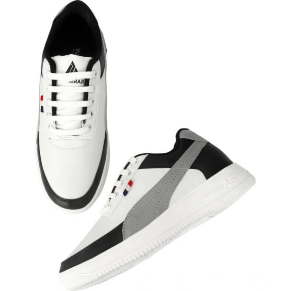 Men's Casual Synthetic Lace-ups Casual Shoes (White) - 9