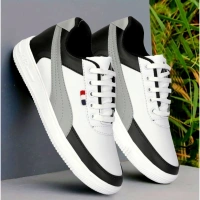 Men's Casual Synthetic Lace-ups Casual Shoes (White) - 9
