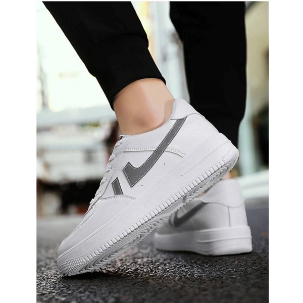 Men's Casual Synthetic Lace-ups Casual Shoes (White) - 10