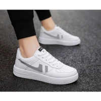 Men's Casual Synthetic Lace-ups Casual Shoes (White) - 10