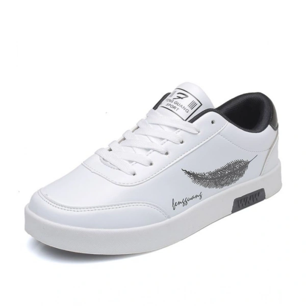 Men's Casual Synthetic Lace-ups Casual Shoes (White) - 10