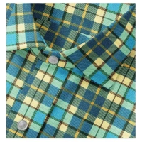 Men's Cotton Blended Checked Full Sleeve Shirt (Green-Yellow) - M