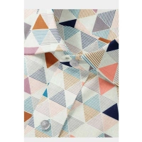 Men's Cotton Blended Printed Full Sleeve Shirt (Multicolor) - M