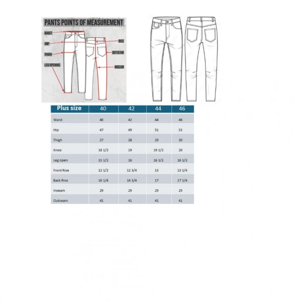 Shopnav Men's Cotton Blended Solid Plus Size Jeans (Grey) - 40