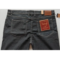 Shopnav Men's Cotton Blended Solid Plus Size Jeans (Dark Grey) - 42