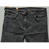 Shopnav Men's Cotton Blended Solid Plus Size Jeans (Dark Grey) - 40