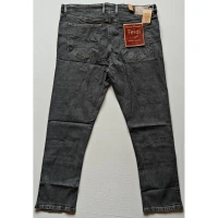 Shopnav Men's Cotton Blended Solid Plus Size Jeans (Dark Grey) - 40