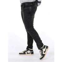 Shopnav Men's Cotton Blended Solid Plus Size Jeans (Grey) - 46