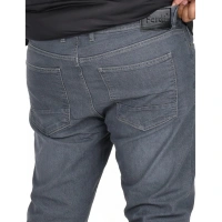 Shopnav Men's Cotton Blended Solid Plus Size Jeans (Grey) - 40