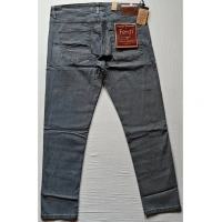 Shopnav Men's Cotton Blended Solid Tapered Jeans (Grey) - 32