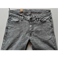 Shopnav Men's Cotton Blended Solid Tapered Jeans (Grey) - 30