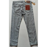 Shopnav Men's Cotton Blended Solid Tapered Jeans (Grey) - 30