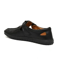 Generic Men's Faux Leather Sandal (Black) - Black, 10