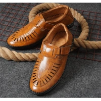 Generic Men's Faux Leather Sandal (Tan) - Tan, 6