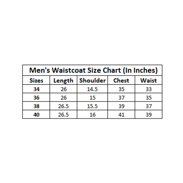 Men's Jacquard Printed Full Sleeve Waistcoat (Red-Beige) - 38