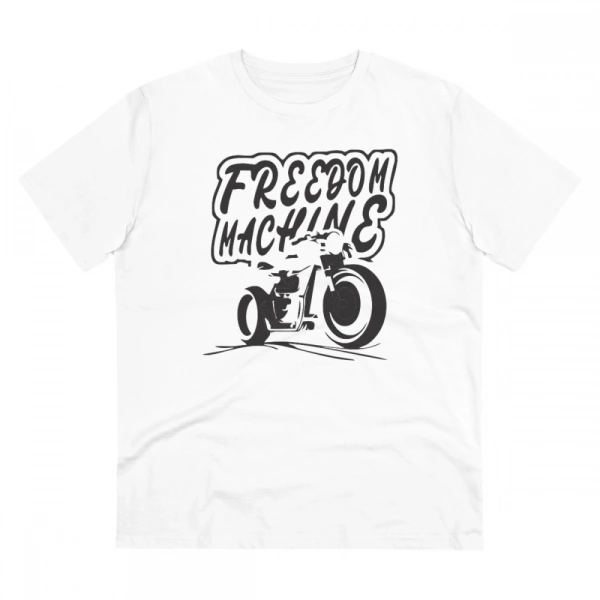 Men's PC Cotton Bike Ride Design Printed T Shirt (Color: White, Thread Count: 180GSM) - 2XL