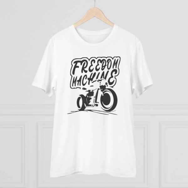 Men's PC Cotton Bike Ride Design Printed T Shirt (Color: White, Thread Count: 180GSM) - 2XL