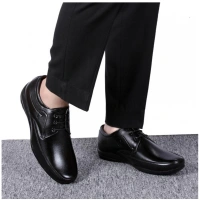 Generic Men's Solid Synthetic Leather Formal Shoes (Black) - Black, 10