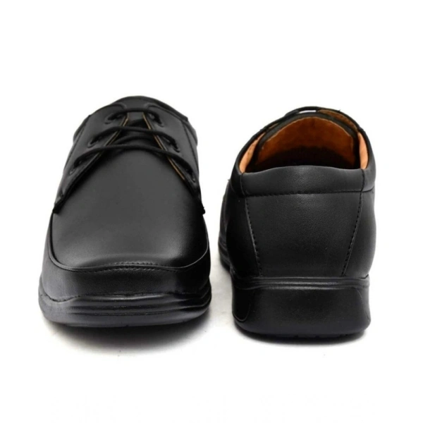 Generic Men's Solid Synthetic Leather Formal Shoes (Black) - Black, 9