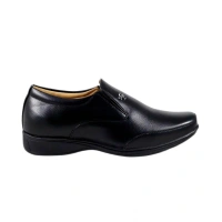 Generic Men's Solid Synthetic Leather Formal Shoes (Black) - Black, 10