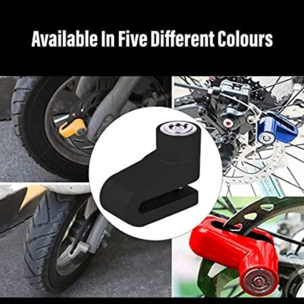 Shopnav Mini Bicycle Motorcycle Disc Brake Lock Disk Lock Security (Black) - Black