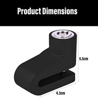 Shopnav Mini Bicycle Motorcycle Disc Brake Lock Disk Lock Security (Black) - Black