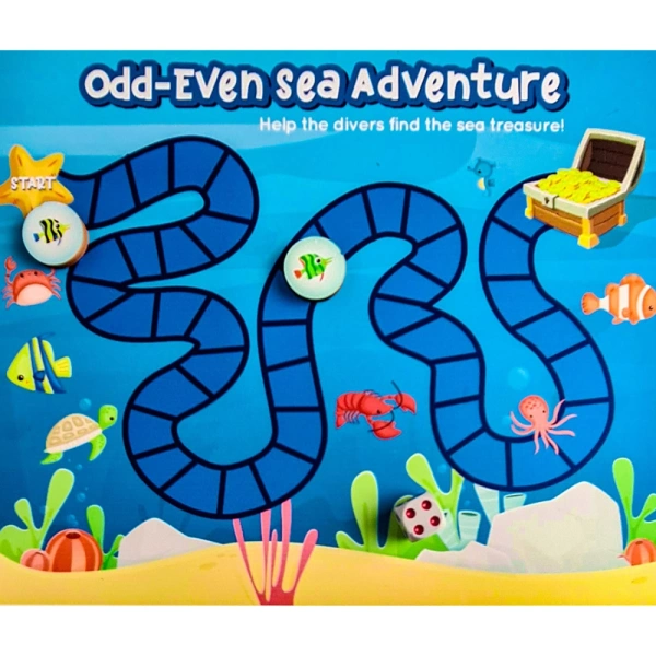 Odd Even Game Wooden Board Game Toys (MultiColor)