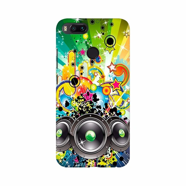 Shopnav Realme 5 Pro Loud music background Mobile Case Cover - Multi, 0.25, Music