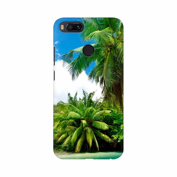 Shopnav Redmi Note 5 Pro River with Beautiful Coconut Trees Mobile Case Cover - Green, 0.25, Nature