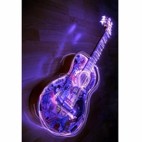 Shopnav Realme 3 Pro Purple Color Lighting Guitar Mobile Case Cover - Purple, 0.25, Music