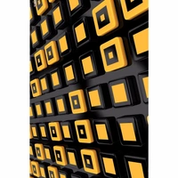 Shopnav Mi A3 Orange 3D Button Mobile case cover - Yellow, 0.25, Random