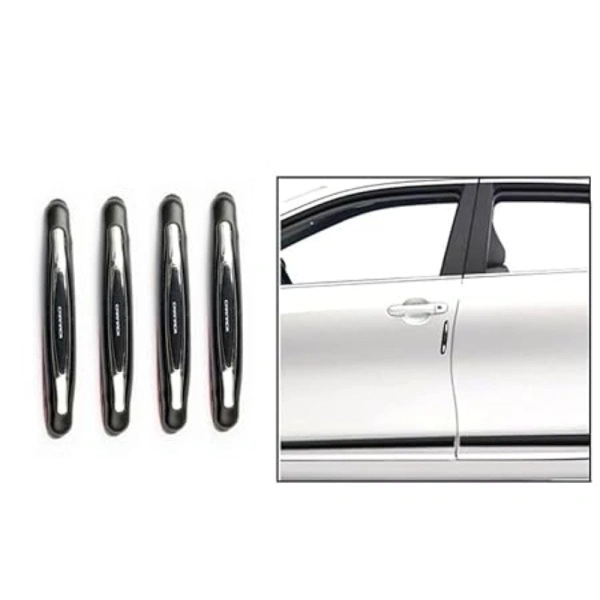 Shopnav Pack Of 4 Compact Microfibre Car Door Guard (White) - White