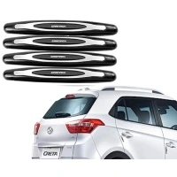 Shopnav Pack Of 4 Compact Microfibre Car Door Guard (White) - White