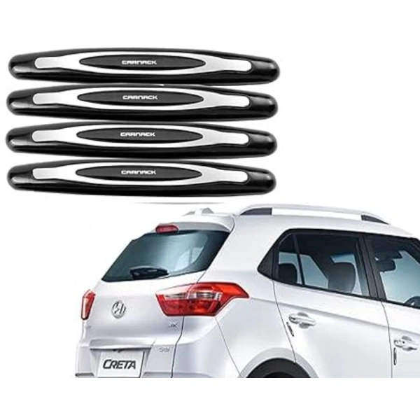 Shopnav Pack Of 4 Compact Microfibre Car Door Guard (White) - White