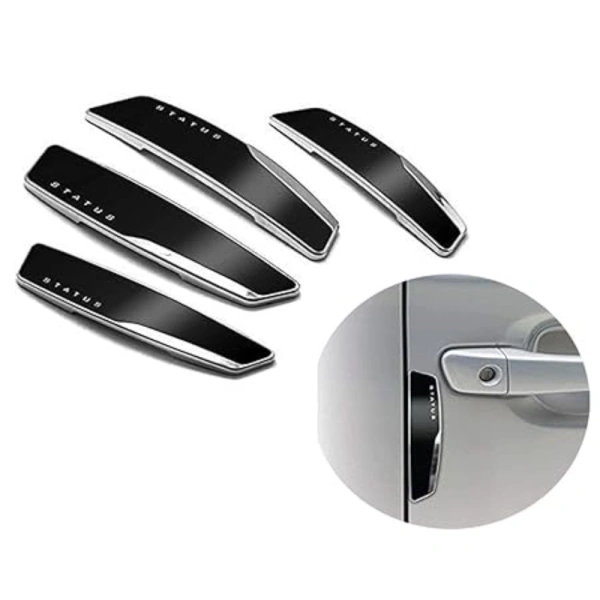 Shopnav Pack Of 4 Winner Plastic Car Door Guard Universal For Car (Black) - Black