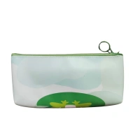 Pack Of_2 Frog Cartoon Printed Pencil Pouch | Canvas | Stationery | 3+ Years