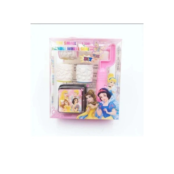 shopnav's Pack Of_2 Roller Seal Stamp with Ink pad For DIY Kids Handle Rubber Stamp | Plastic | Stationery | 3+ Years