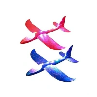 Generic Plastic 3D Throw Foam Plane Aeroplane Gliders, Flying Aircraft Pack Of 1 (Multicolor ) - Multicolor
