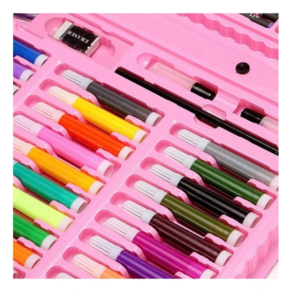 Generic Plastic Deluxe Art Drawing Set For Kids Drawing And Painting 150Pcs Set (Multicolor) - Multicolor