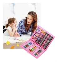 Generic Plastic Deluxe Art Drawing Set For Kids Drawing And Painting 150Pcs Set (Multicolor) - Multicolor