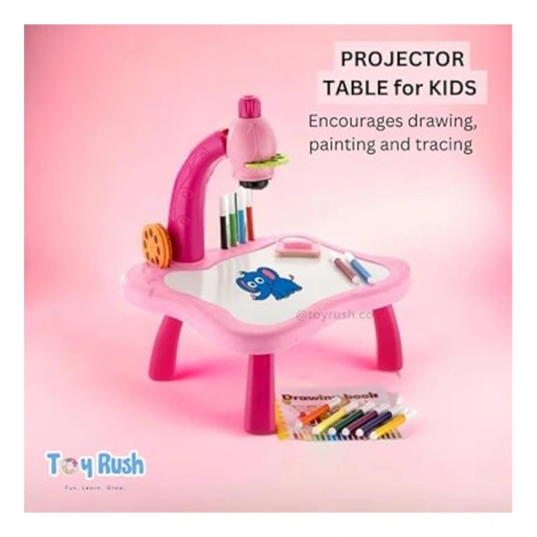 Generic Plastic Drawing Projector Table For Kids (Multicolor ) - Multicolor