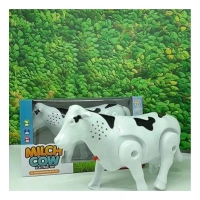 Generic Plastic Electric Milk Cow Moving Legs And Shake Tail (Multicolor ) - Multicolor