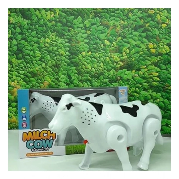 Generic Plastic Electric Milk Cow Moving Legs And Shake Tail (Multicolor ) - Multicolor