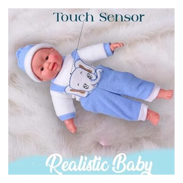 Generic Plastic Happy Baby Laughing Musical Boy Doll With Touch Sensors - Sound Ideal Gift For Kids (Multicolor ) - Multicolor