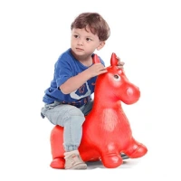 Generic Plastic Inflatable Jumping And Riding Horse Air Animal Shape Jumping Toys (Multicolor ) - Multicolor