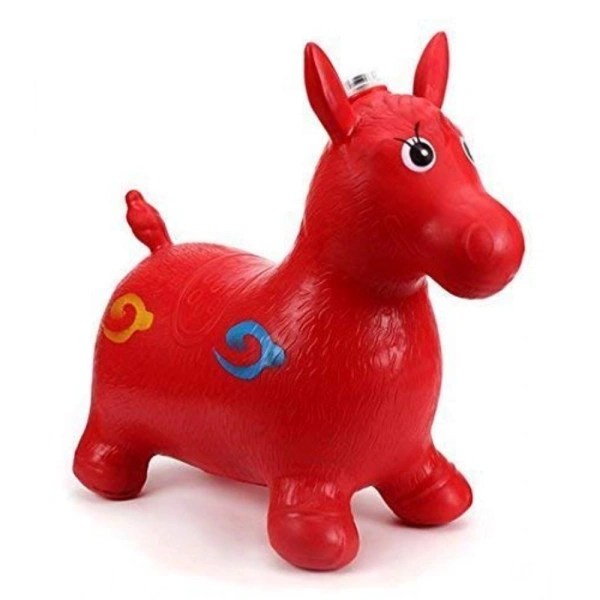 Generic Plastic Inflatable Jumping And Riding Horse Air Animal Shape Jumping Toys (Multicolor ) - Multicolor