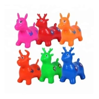Generic Plastic Inflatable Jumping And Riding Horse Air Animal Shape Jumping Toys (Multicolor ) - Multicolor