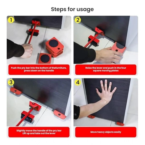 Plastic Lifter And Furniture Mover Shifting Tool (Multicolor ) - Multicolor