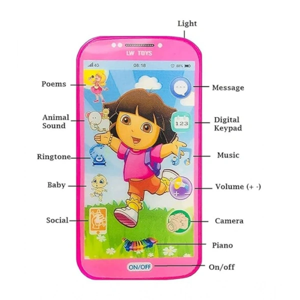 Generic Plastic Mobile Smartphone With Touch Screen And Multiple Sound Effects (Multicolor ) - Multicolor