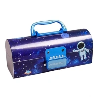 Generic Plastic Pen, Pencil Box Suitcase Style Password Lock (Multicolor ) - Multicolor